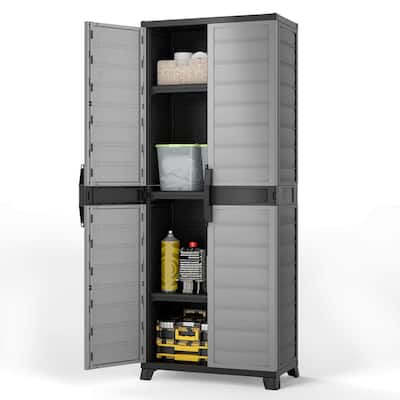 Costway Plastic Storage Cabinet 68" H Vertical Storage Shelving Unit - See Details