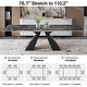 preview thumbnail 50 of 56, 110.24" Extendable Rectangular Sintered Stone Double Pedestal Dining Table Seat 8-12