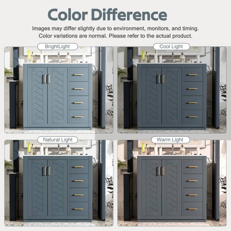 6-Piece Wood Dining Table Set Kitchen Table Set with Upholstered Bench and 4 Dining Chairs, Farmhouse Style