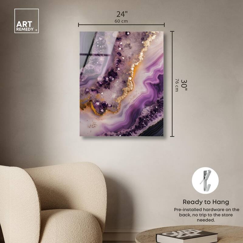 Amethystine Dream I Acrylic by Art Remedy, Ready to Hang
