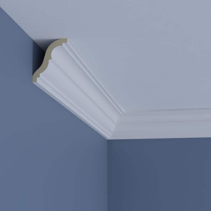 3 1/8"H x 2 1/2"P x 4"F x 96"L Enzo Crown Moulding - 1-Pack