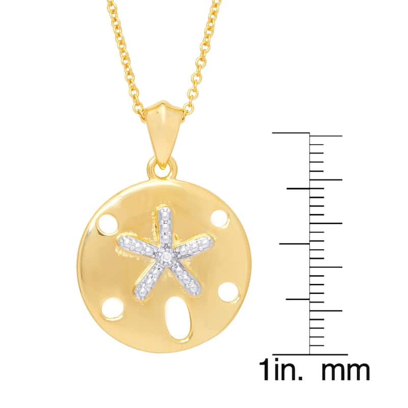 Victoria Townsend Gold Plated Cubic Zirconia San dollar Pendant