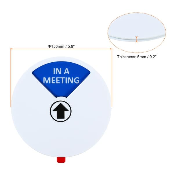 オフィスドアサイン、6つのオプションで邪魔しない、ドア用外出サイン、リモートワーク、ミーティング中、すぐに戻って- プライバシー回転ステータスサイン、6インチ  オフィスドアサイン 利用可能 アウェイ - 6つのオプション 面白い 邪魔しないでください ドアハンガー ... ドアサイン 6つのオプション - Do Not Disturb,Out Of Office,In A Meeting,Please