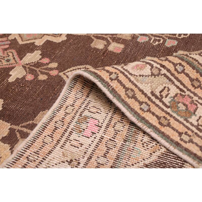 ECARPETGALLERY Hand-knotted Antalya Vintage Brown Wool Rug - 3'6 x 10'2