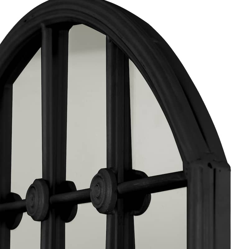 Taylor Black Window Pane Wall Mirror - 20 x 32" - Painted Black Metal