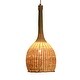 preview thumbnail 9 of 7, Nulty Bamboo Wicker Rattan Hanging Single Pendant Lamp - 7.87"
