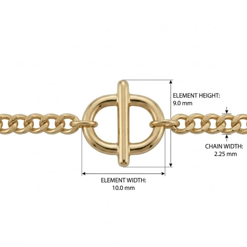 Au Naturale 10k Yellow Gold Oval and Bar Adjustable Choker Necklace
