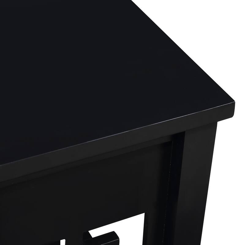 36" Farmhouse Pine Wood Console Table Entry Sofa Table with 4 Drawers & 1 Storage Shelf for Entryway Living Room Bedroom