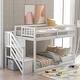 preview thumbnail 4 of 7, Twin over Twin Floor Bunk Bed with Storage Ladder Access
