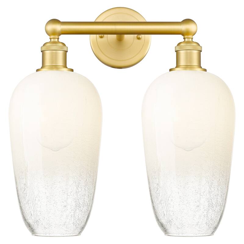 Innovations Lighting Endless Possibilities Edison - Brookhaven Flute - 2 Light 16" Bath Vanity Light - Satin Gold/Opal