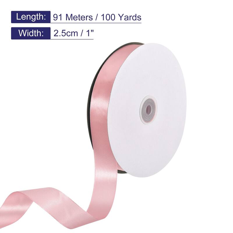 Satin Ribbon, 100 Yards Single Face Polyester Satin Ribbon