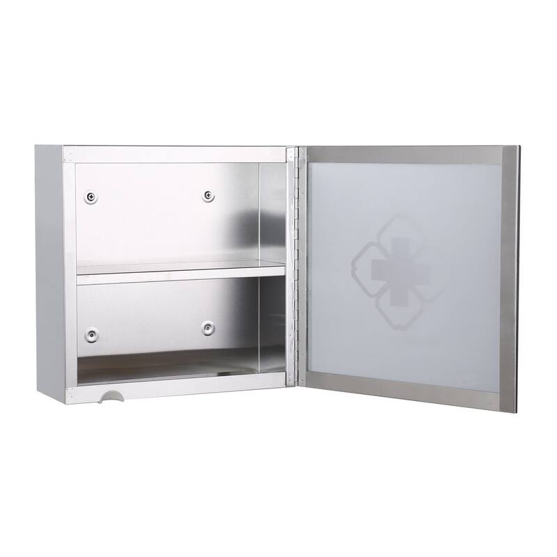 Stainless Steel Medicine Cabinets 11.75" Square Medicine Cabinet with Mounting Hardware Renovators Supply - Polished - Silver