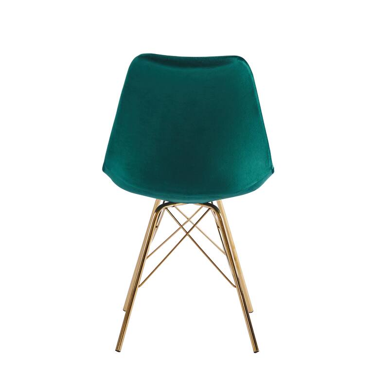 Porthos Home Alia Dining Chairs Set Of 2, Velvet And Gold Chrome Legs