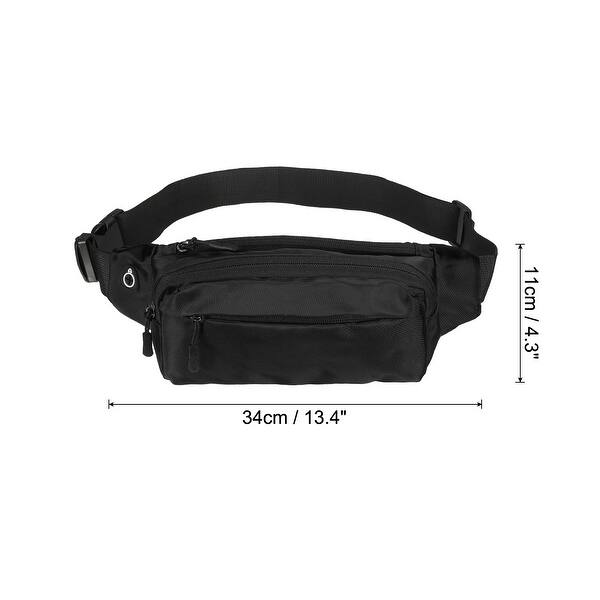 dimension image slide 6 of 7, Fanny Pack, Adjustable Belt Bag for Men and Women for Hiking