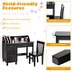 preview thumbnail 10 of 28, Costway Kids Wooden Study Desk & Chair Writing Table w/Drawer Storage