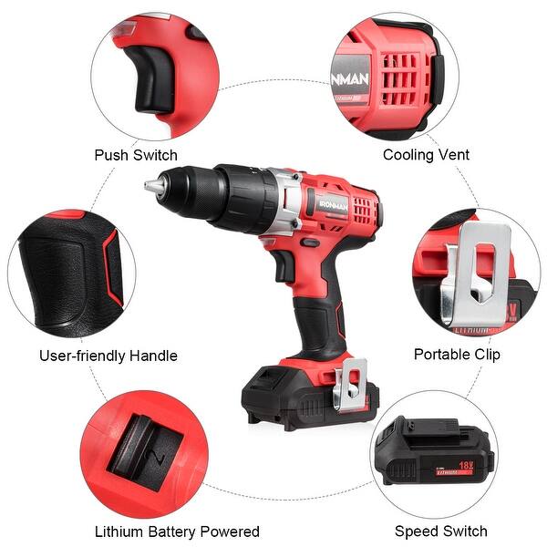 Shop 18v Combo Kit Cordless 4 Tool Compact Drill Driver Reciprocating Saw Overstock 29592151