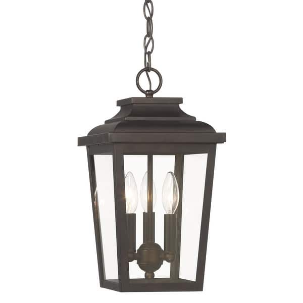 slide 2 of 7, The Great Outdoors 72174-C Irvington Manor 3 Light 9" Wide Outdoor Chelesa Bronze