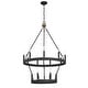 preview thumbnail 26 of 29, Acroma 15-light Farmhouse Black Tiered Chandelier for Dining Room - 27.5 inches