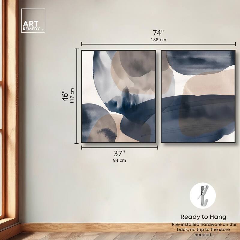 Rust and Noir Canvas Set of 2 by Art Remedy