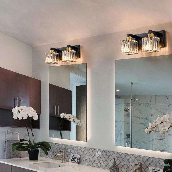 Bathroom vanity shades top