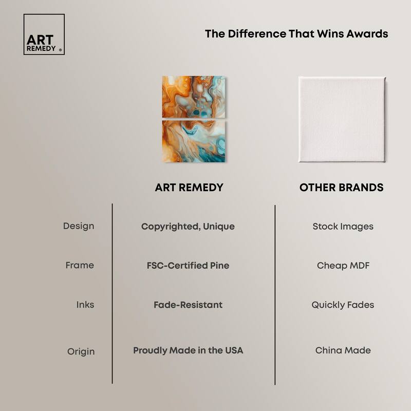 Marbled Flow Canvas Set of 2 by Art Remedy, Gallery Wrapped