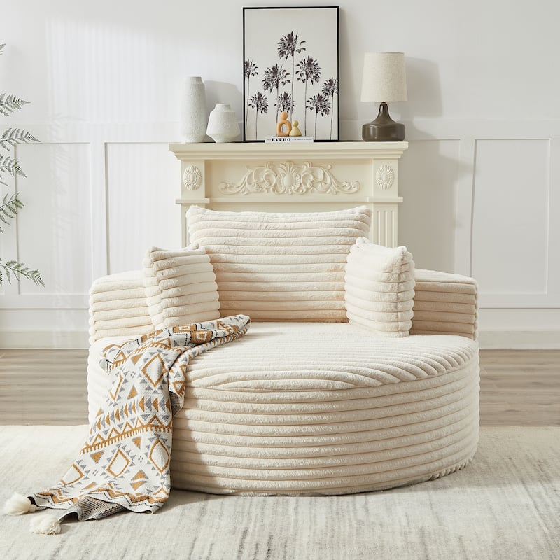 GDFStudio - Emberwood Corduroy Single Sofa Cloud Recliner