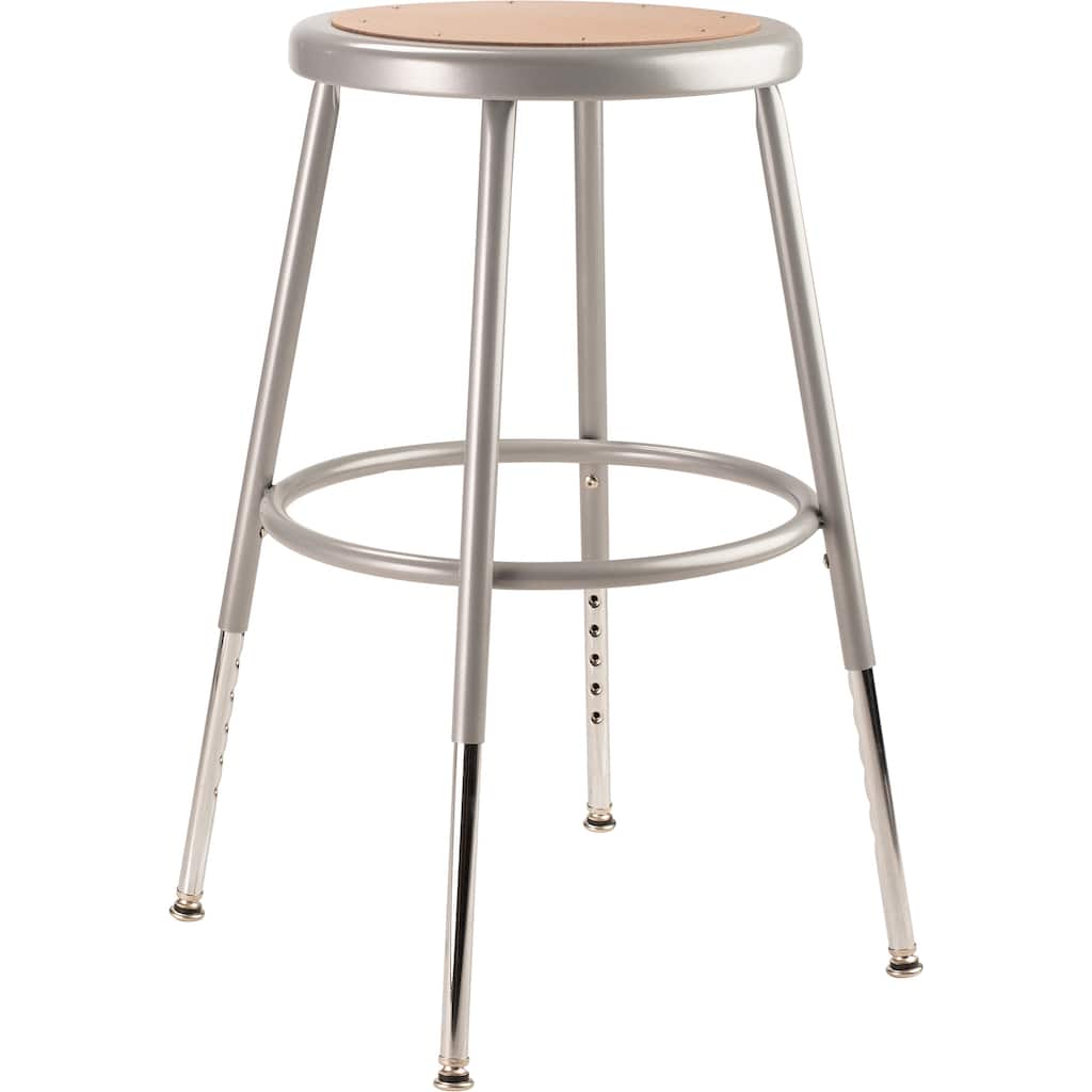 NPS 19 -27" Height Adjustable Heavy Duty Steel Stool, Grey