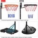 preview thumbnail 4 of 5, Outdoor Portable Adjustable Basketball Hoop Stand with Backboard, Wheels - 5.2 FT to 6.8FT