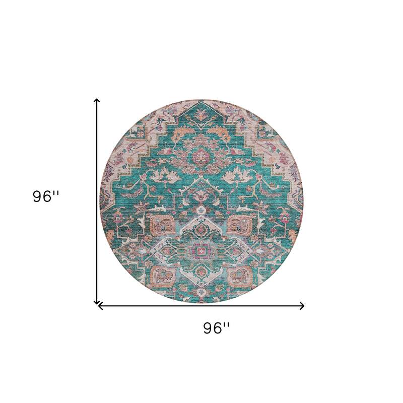HomeRoots Oriental Traditional Rectangle Outdoor Rug