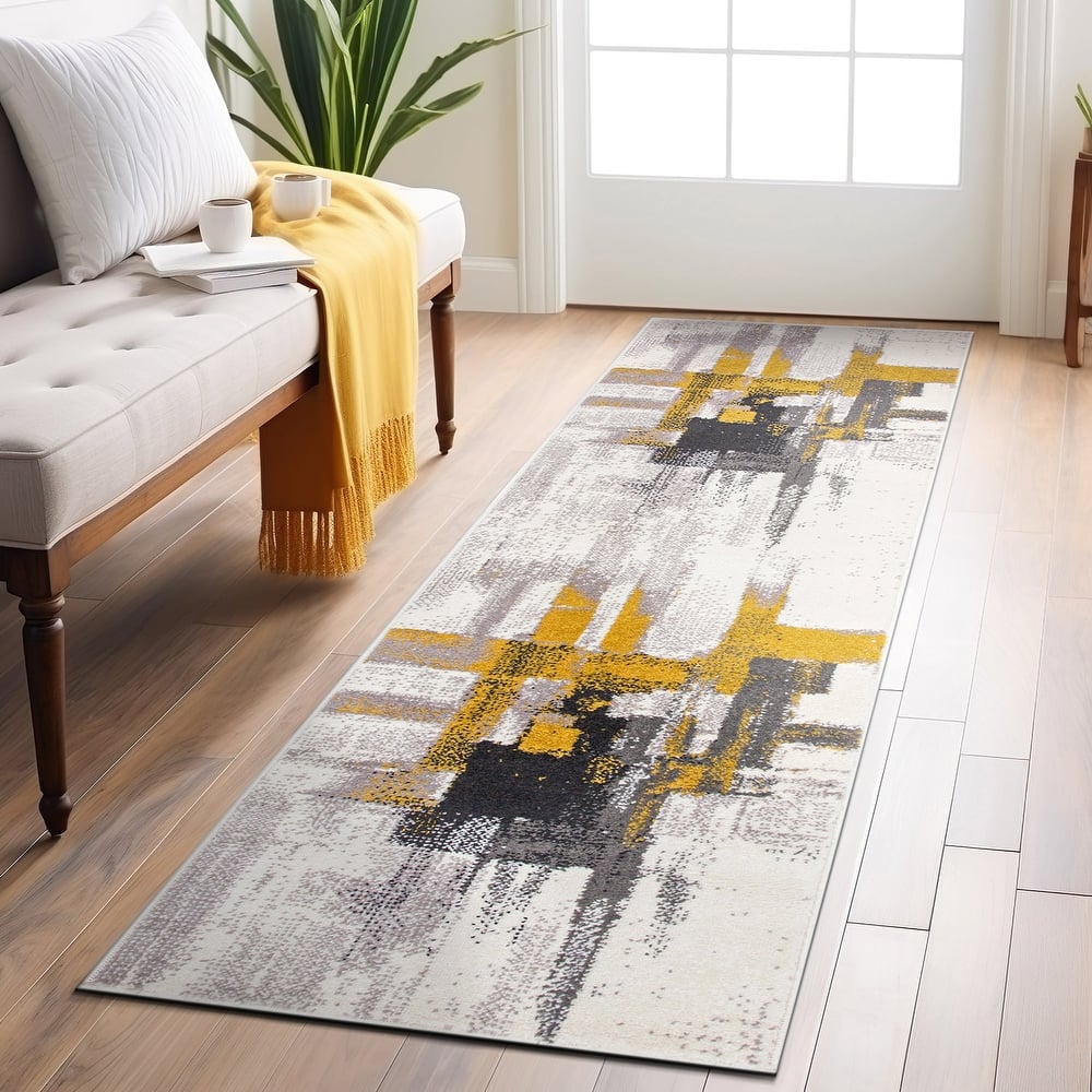 World Rug Gallery Modern Abstract Art Area Rug