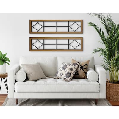 Kate and Laurel Brenham Wood and Metal Wall Plaque
