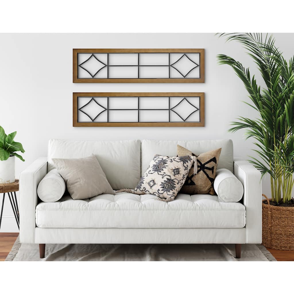 Kate and Laurel Brenham Wood and Metal Wall Plaque