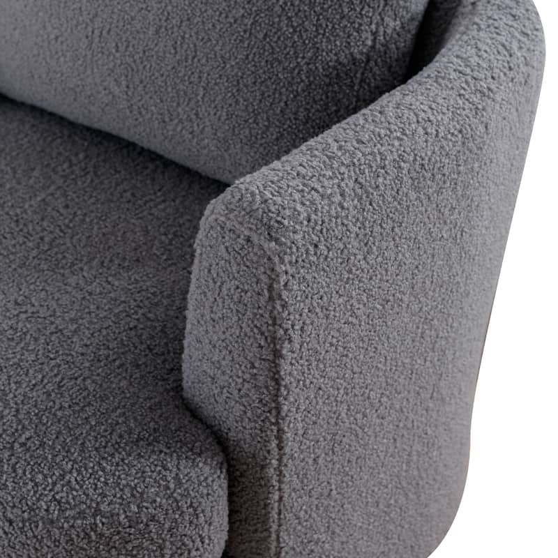 Modern Upholstered Swivel Barrel Chair(Set Of 2)