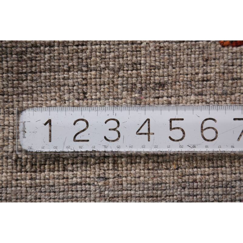 Hand Knotted Oriental 100% Wool Carpet Tribal Animal Pictorial Brown Gabbeh Area Rug - 7' 9'' X 5' 4''