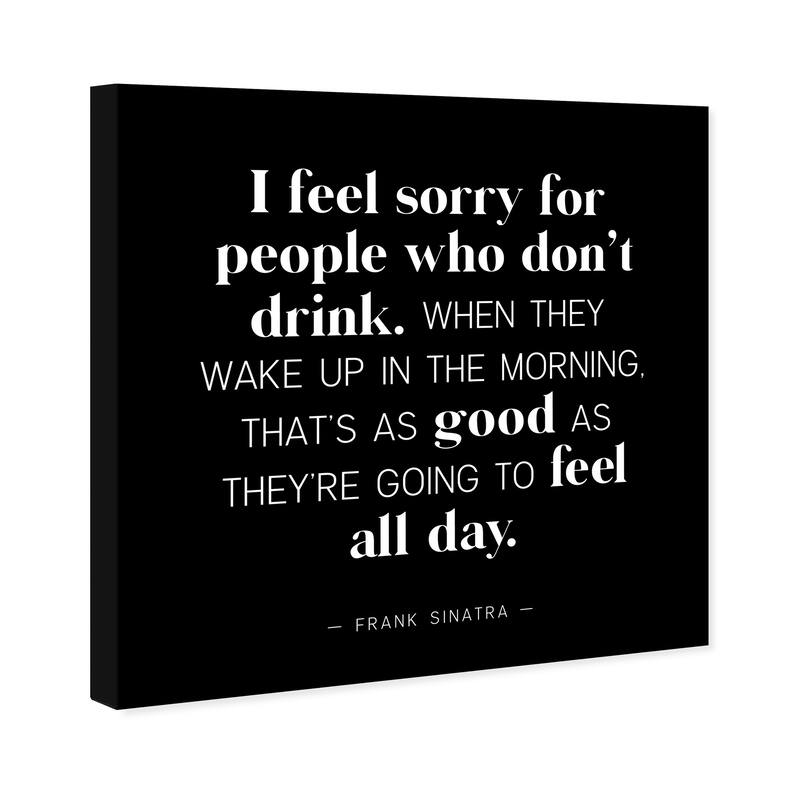 Wynwood Studio Canvas Drinks and Spirits For People who Don't Drink Black and Modern & Contemporary Wall Art Canvas Print