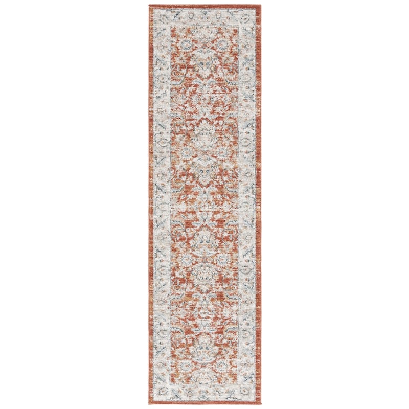 SAFAVIEH Avalon Berglind Traditional Rug - 2'2" x 8' Runner - Rust/Ivory