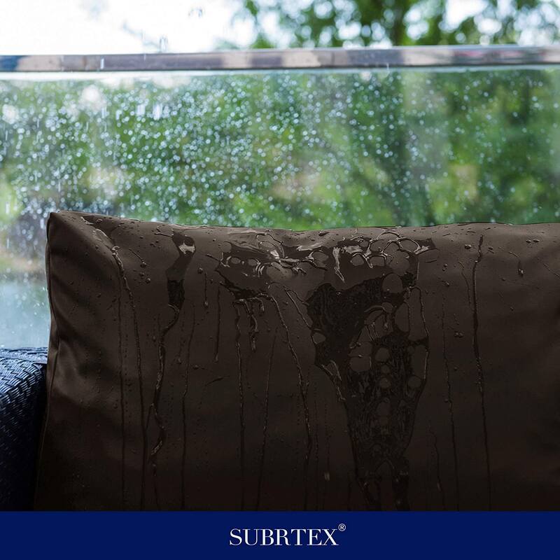 Subrtex PU Leather Cushion Pillow Covers for Sofa Patio Couch Bench