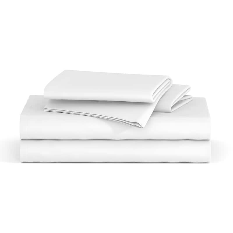 Select Luxury 300TC GOTS White Sateen Sheets Set