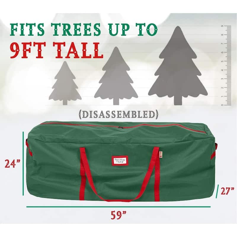 Christmas Tree Bag Heavy Duty 600D Oxford - Christmas Tree Bags Storage Fits Up To 9Ft trees