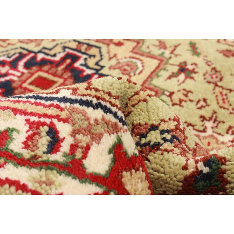 ECARPETGALLERY Hand-knotted Serapi Heritage Olive Wool Rug - 2'7 x 11'10