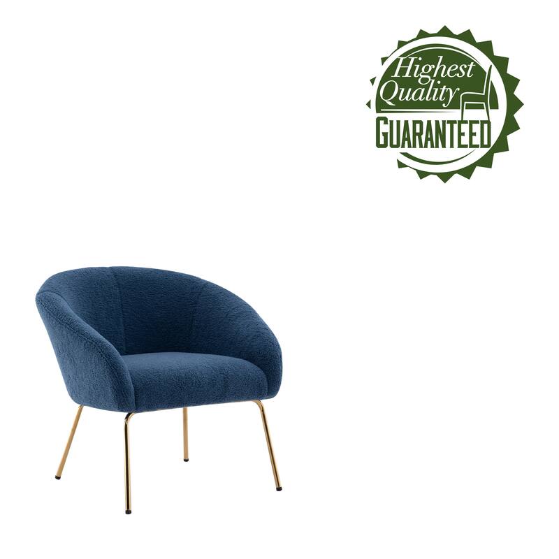Porthos Home Iana Accent Chair, Fabric Bucket Seat, Gold Chrome Legs
