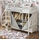 preview thumbnail 1 of 17, Twin Size Metal Loft Bed with Wardrobe and Storage Shelves