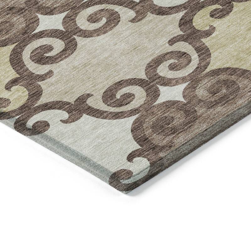 HomeRoots Trellis Transitional Rectangle Outdoor Rug