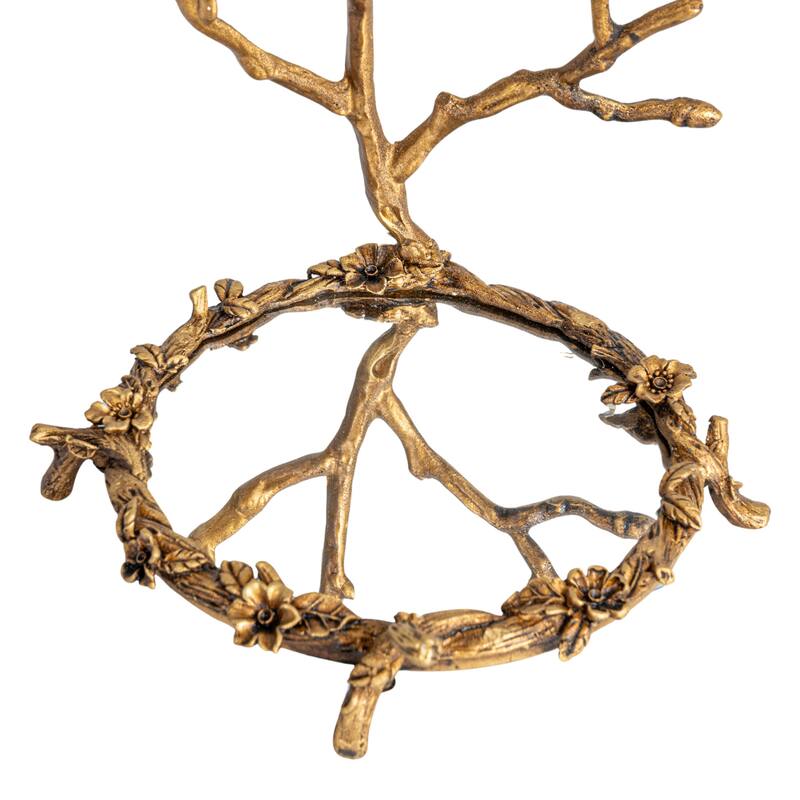 Pewter Jewelry Holder with Bird Detail