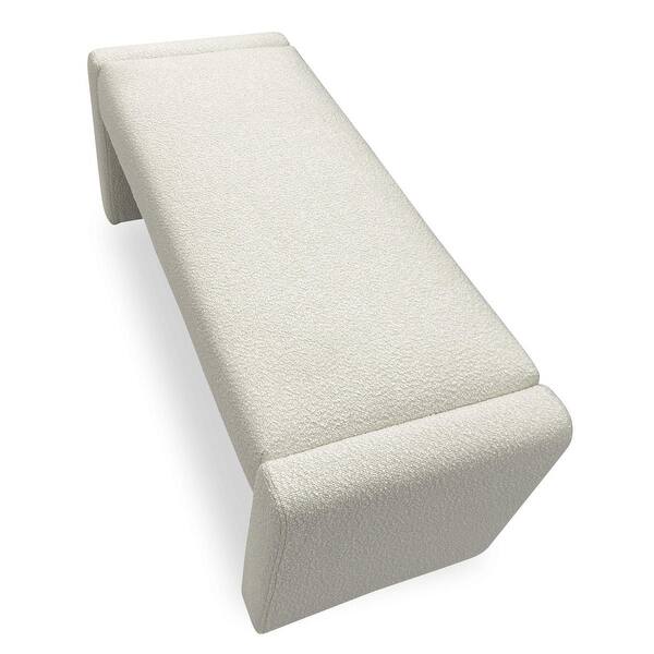 Waterfall Style Bench Upholstered Boucle Waterfall Bench - On Sale - Bed Bath & Beyond - 36326823