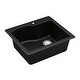 preview thumbnail 32 of 59, Karran Drop-In Quartz Composite 25 in. Single Bowl Kitchen Sink Kit