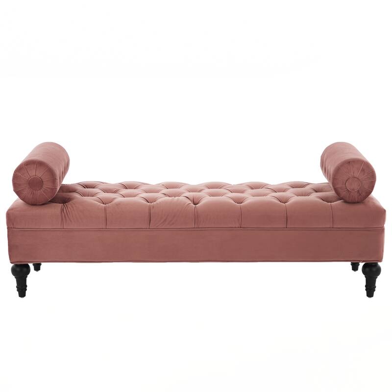 Comfy Upholstered Footstool,Ottoman for Bedroom,Living Room, Entryway