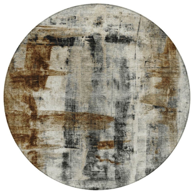 HomeRoots Abstract Transitional Rectangle Outdoor Rug