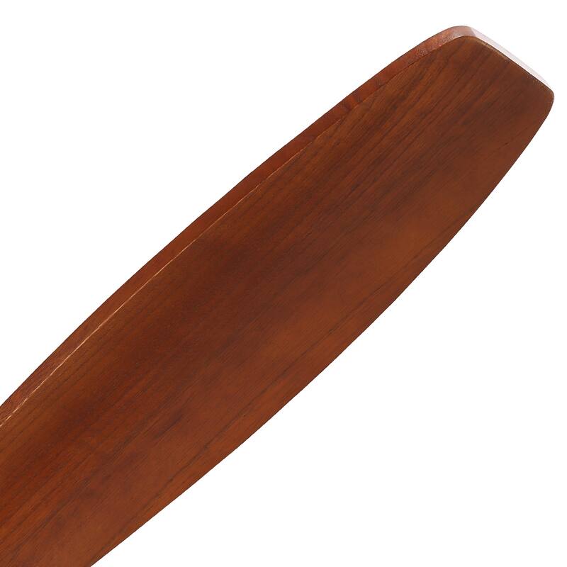 52 Inch Wooden Ceiling Fan Whit 3 Solid Wood Blades Remote Control Reversible DC Motor With Led Light