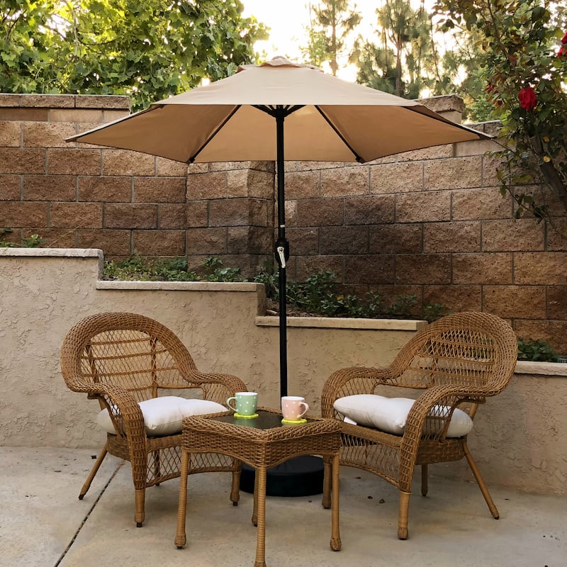 Maypex 7.5 Feet Crank Market Umbrella - Tan